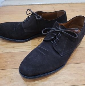 Men's Sz 11.5 Brown Suede Aquatalia Weatherproof Dress Shoes